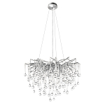 Люстра подвесная с прозрачными стеклянными подвесками в форме капель Диаметр 60 см Droplet Chandelier варинант исполнения - 10 | Loft Concept в Санкт-петербурге