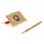 Набор из ручки шариковой металлической и карманной визитницы с гравировкой Герба России Metal Pens варинант исполнения - 3 | Loft Concept в Санкт-петербурге