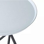 Столик приставной с круглой серой столешницей и черным основанием Round Stable Table варинант исполнения - 3 | Loft Concept в Санкт-петербурге