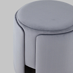 Пуф Alice Poof Grey Серый велюр варинант исполнения - 4 | Loft Concept в Санкт-петербурге