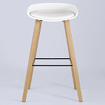 Барный стул на ножках из натурального дерева Boras White варинант исполнения - 3 | Loft Concept в Санкт-петербурге