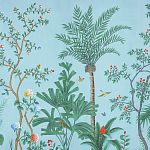 Обои ручная роспись Amazonia Duck Egg варинант исполнения - 3 | Loft Concept в Санкт-петербурге