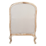 Кресло с пуфом с мягкой обивкой из льна Edward Armchair beige варинант исполнения - 3 | Loft Concept в Санкт-петербурге