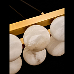 Люстра линейная прямоугольная с сферическими плафонами Phased Spheres варинант исполнения - 3 | Loft Concept в Санкт-петербурге