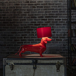 Настольная лампа COLLECTION OF DOGS с абажуром Такса варинант исполнения - 3 | Loft Concept в Санкт-петербурге