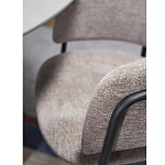 Стул полукруглый с каркасом из металла и мягким сиденьем и спинкой Soft Chenille варинант исполнения - 8 | Loft Concept в Санкт-петербурге