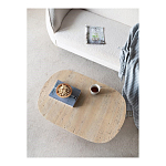 Столик кофейный кремового цвета с овальной столешницей и круглым основанием Cream Dalmen Table варинант исполнения - 5 | Loft Concept в Санкт-петербурге