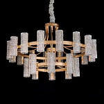 Люстра двухъярусная круглая с текстурными цилиндрическими плафонами Glimpse варинант исполнения - 7 | Loft Concept в Санкт-петербурге