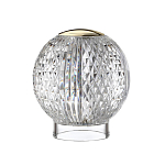 Настольная лампа с прозрачным шарообразным плафоном на цилиндрической подставке Crystal Globule варинант исполнения - 1 | Loft Concept в Санкт-петербурге