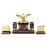 Настольный письменный набор из яшмы и долерита с декором Двуглавый орел Manager Organizer варинант исполнения - 3 | Loft Concept в Санкт-петербурге