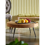 Журнальный столик с круглой фактурной столешницей из натурального дерева Vortex варинант исполнения - 4 | Loft Concept в Санкт-петербурге