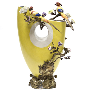 Фарфоровая ваза Yellow Abstraction II