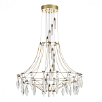 Люстра подвесная из металла с хрустальными прозрачными подвесками Quasar 81 варинант исполнения - 2 | Loft Concept в Санкт-петербурге