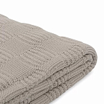 Плед из хлопка рельефной вязки бежево-серого цвета Waffle Comfort варинант исполнения - 2 | Loft Concept в Санкт-петербурге