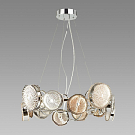 Люстра с плафонами из дымчатого стекла Glass Peonies варинант исполнения - 3 | Loft Concept в Санкт-петербурге