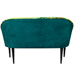 Диван двухместный из натурального бука зеленый с цветочным принтом Impressionism in Art варинант исполнения - 2 | Loft Concept в Санкт-петербурге