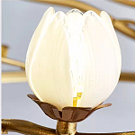 Люстра круглая с ветвистым каркасом и плафонами в виде лотосов Chandelier Lotus варинант исполнения - 1 | Loft Concept в Санкт-петербурге