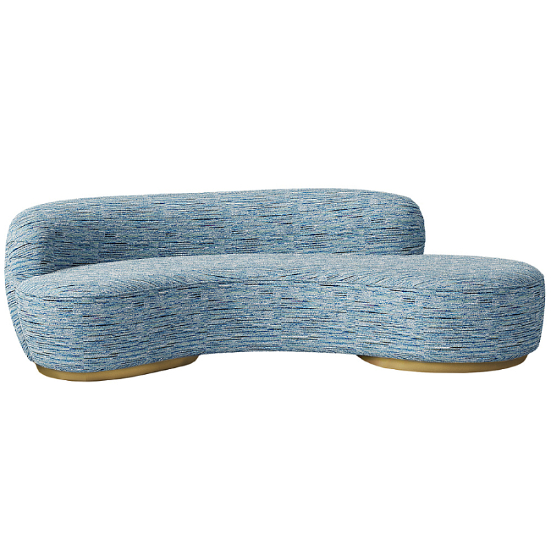 Диван Gold River Голубой Белый Латунь в Санкт-петербурге | Loft Concept 