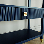 Стеллаж Elsa Dreams Blue со стеклянными полками и ящиком варинант исполнения - 2 | Loft Concept в Санкт-петербурге