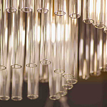 Люстра подвесная овальная со стеклянными трубками Nembus варинант исполнения - 3 | Loft Concept в Санкт-петербурге