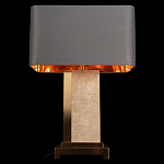 Настольная лампа с основанием из натурального камня c серым прямоугольным абажуром Lapis Tiburtinus варинант исполнения - 4 | Loft Concept в Санкт-петербурге