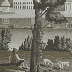 Обои ручная роспись Monuments of Paris Eau Forte on scenic paper варинант исполнения - 1 | Loft Concept в Санкт-петербурге