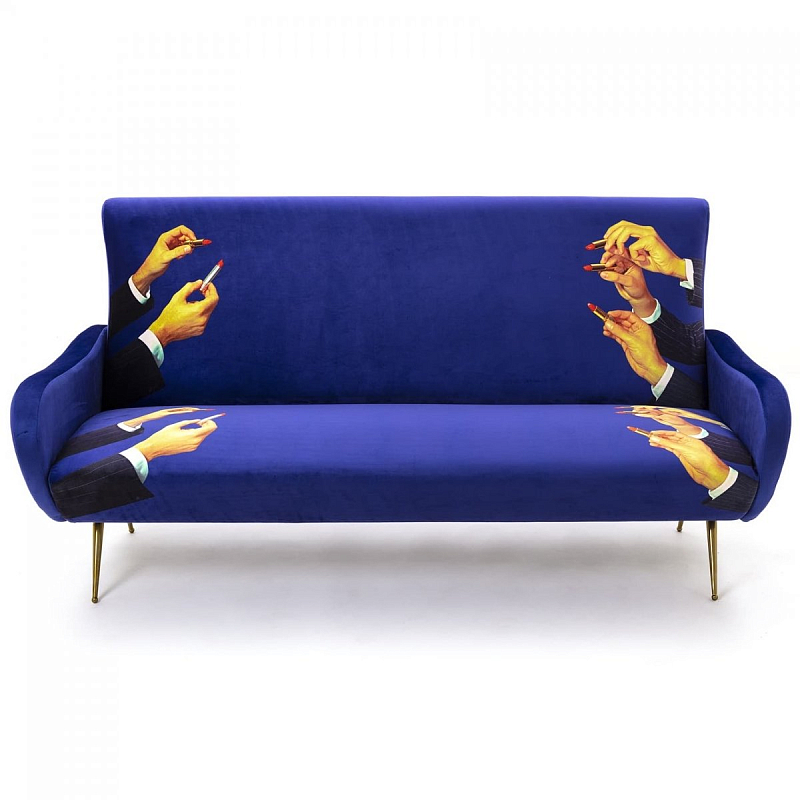 Диван Seletti Sofa Three Seater Lipsticks Фиолетовый в Санкт-петербурге | Loft Concept 