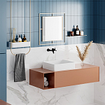 Настенное зеркало квадратной формы в металлической раме золотого цвета CORNER MIRROR GOLD варинант исполнения - 3 | Loft Concept в Санкт-петербурге