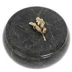 Шкатулка круглая из натурального камня змеевик Stone Casket варинант исполнения - 3 | Loft Concept в Санкт-петербурге