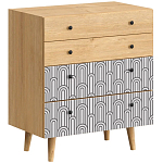 Комод с принтом на ящиках Elise Chest of Drawers варинант исполнения - 11 | Loft Concept в Санкт-петербурге