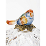 Конфетница с бронзовой ручкой и фарфоровой птичкой на крышке Eden Garden варинант исполнения - 3 | Loft Concept в Санкт-петербурге