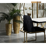 Стул обеденный велюровый черный с золотым каркасом Nobility варинант исполнения - 6 | Loft Concept в Санкт-петербурге