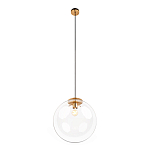 Подвесной светильник со стеклянным прозрачным плафоном в форме шара и золотыми металлическим акцентами 30 ClassiCon варинант исполнения - 2 | Loft Concept в Санкт-петербурге