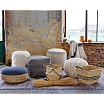 Круглый вязаный пуф Yellow Knitted Ball Pouf варинант исполнения - 3 | Loft Concept в Санкт-петербурге