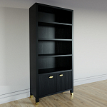 Книжный Стеллаж Elsa Dreams Black с задней стенкой варинант исполнения - 1 | Loft Concept в Санкт-петербурге