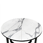 Стол обеденный раздвижной со столешницей белый мрамор Magali варинант исполнения - 6 | Loft Concept в Санкт-петербурге