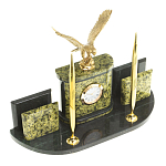 Настольный письменный набор из змеевика и бронзы с декором в виде орла Successful Leader варинант исполнения - 2 | Loft Concept в Санкт-петербурге