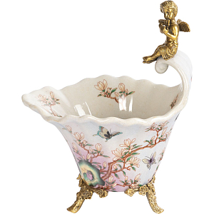 Фарфоровая чаша с золотым ангелом Suhary