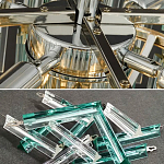 Дизайнерская люстра AQUA Blue Lagoon бирюзовое стекло несколько ярусов варинант исполнения - 3 | Loft Concept в Санкт-петербурге