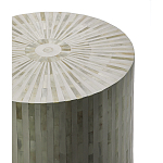 Круглый приставной столик с инкрустацией RADIAL BONE INLAY SIDE TABLE варинант исполнения - 1 | Loft Concept в Санкт-петербурге