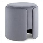 Пуф Alice Poof Grey Серый велюр варинант исполнения - 1 | Loft Concept в Санкт-петербурге