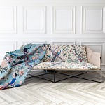 Трехместный диван на металлическом каркасе с цветочным принтом в стиле шинуазри Chinoiserie Birds on a Tree Sofa варинант исполнения - 3 | Loft Concept в Санкт-петербурге