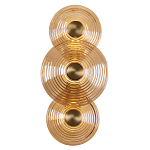 Бра со стеклянными плафонами янтарного цвета в форме дисков Savio Glass Disc варинант исполнения - 1 | Loft Concept в Санкт-петербурге