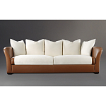 Элитарный современный диван Birmingham с кожаной спинкой варинант исполнения - 1 | Loft Concept в Санкт-петербурге