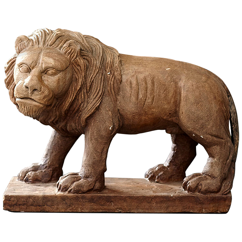 Каменная статуэтка в виде льва Indian Lion Statue Коричневый в Санкт-петербурге | Loft Concept 