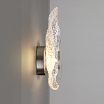 Бра с рельефным волнообразным стеклянным плафоном и вставкой из мрамора Liquid Stone варинант исполнения - 7 | Loft Concept в Санкт-петербурге