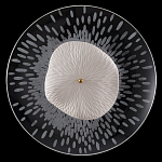 Бра с белым рельефным плафоном и стеклом с рисунком FLOW варинант исполнения - 3 | Loft Concept в Санкт-петербурге