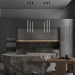 Подвсеной светильник светодиодный металлический цилиндрической формы черно-белый Trumpet tube варинант исполнения - 5 | Loft Concept в Санкт-петербурге