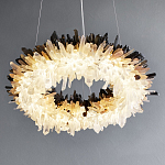 Люстра кргулая светодиодная из дымчатых и прозрачных необработанных кристаллов Raw Crystal варинант исполнения - 2 | Loft Concept в Санкт-петербурге