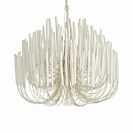 Люстра белая с несколькими ярусами деревянных палочек Bright Wooden Chandelier варинант исполнения - 1 | Loft Concept в Санкт-петербурге